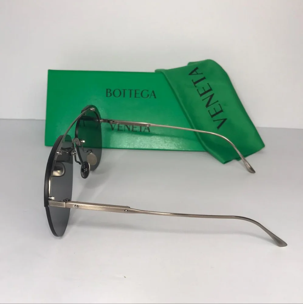 New - 💯original Bottega Veneta Blue Pilot Unisex Sunglasses BV0242S 003 63.